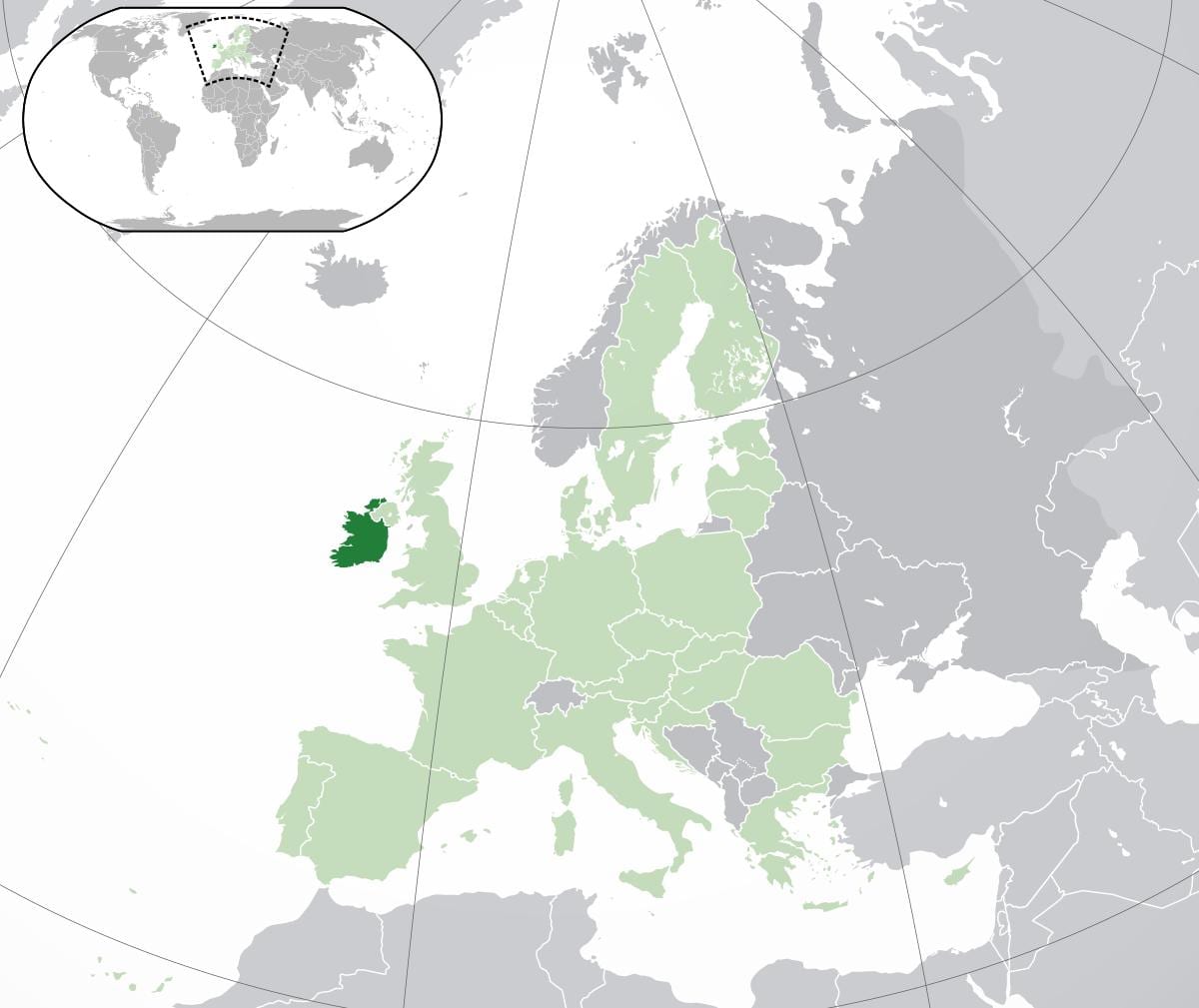 írlandi kort í heiminum kort