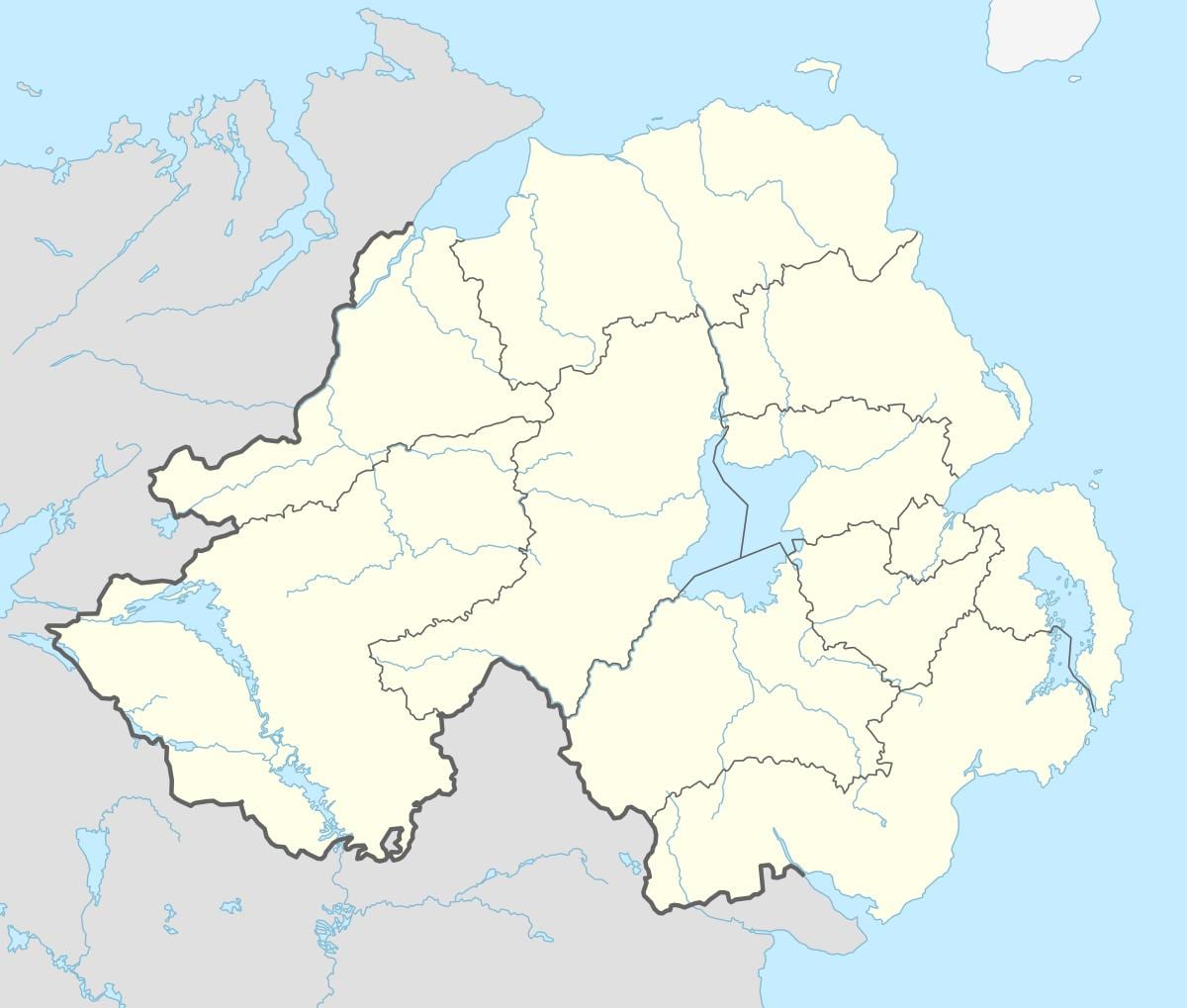 kort af ströndum norður-írlandi 