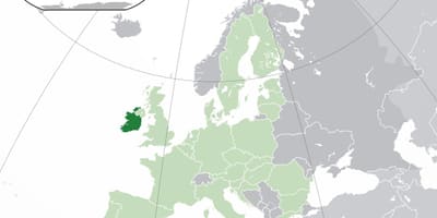 Írlandi kort í heiminum kort