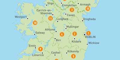 Staðir til að sjá á írlandi kort