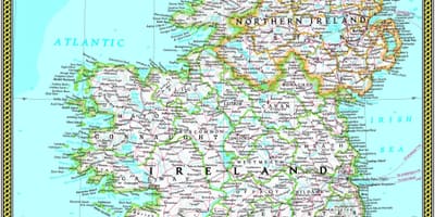 Kort af national geographic kort af írlandi