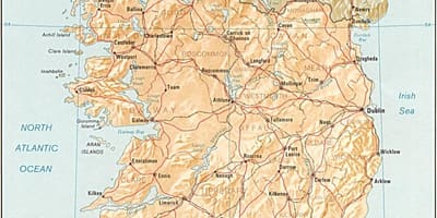 Kort af stórum kort af írlandi til sölu