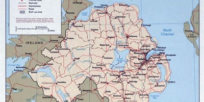 Kort af veginum kort af írlandi og norður-írlandi