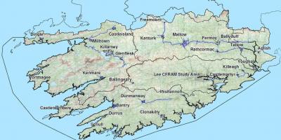 Nákvæmar kort af vestur-írland